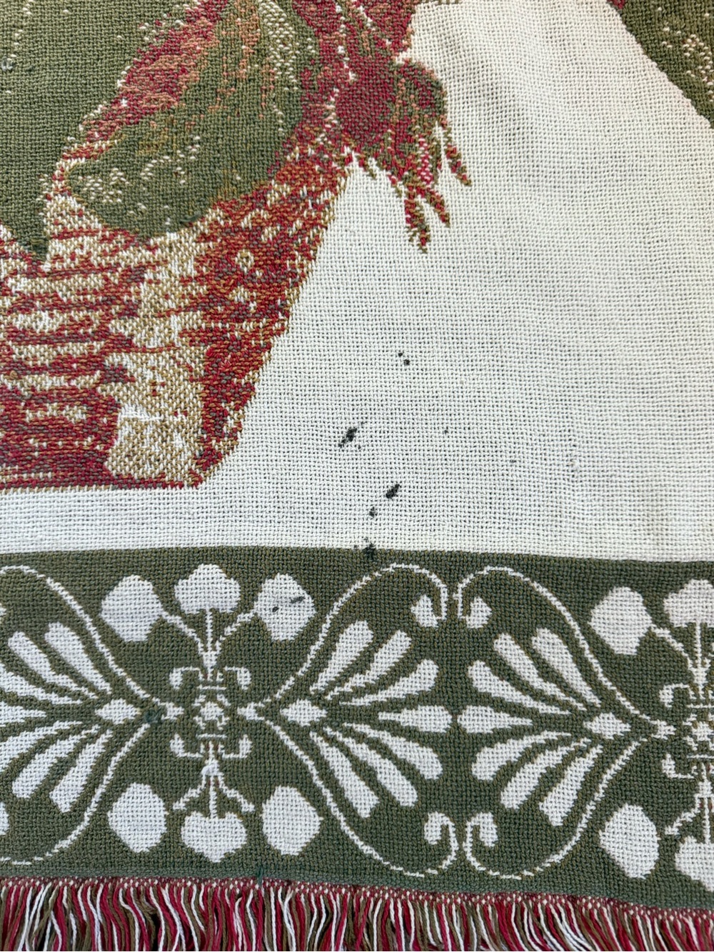Floral Butterfly Woven Tapestry Throw Blanket Cottagecore 44 x 65 - Picture 3 of 6